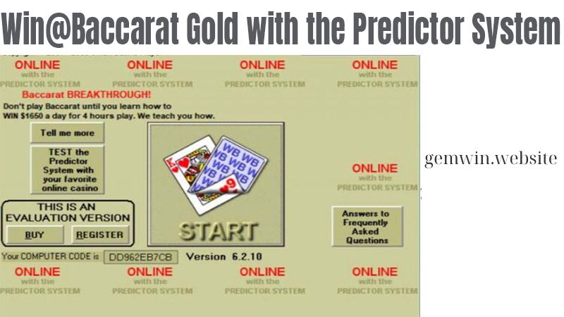 Tool Baccarat Win@Baccarat Gold with the Predictor System